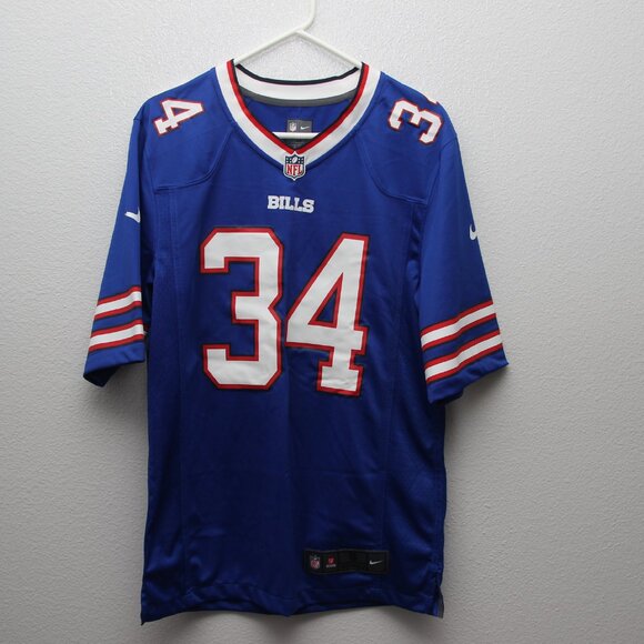 Thurman Thomas NFL Players Buffalo Bills 34 Blue Jersey Men's Size Small - Picture 8 of 15